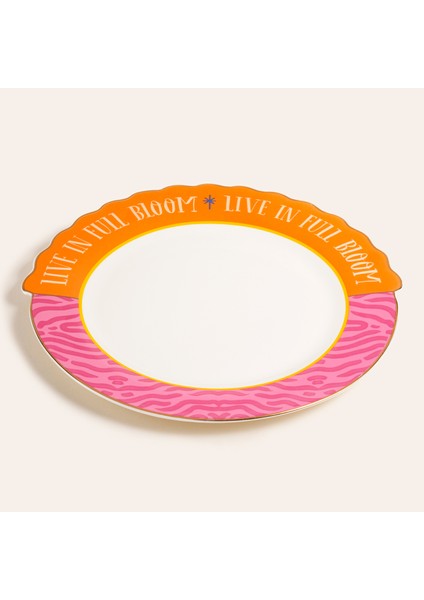 Luohu Porselen Yemek Tabağı 28 cm Renkli