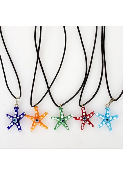 Ds-Derin Deniz Yıldızı Cam Kolye-Renkli modelleri