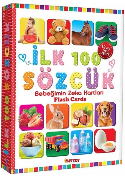 Zeka Kartları İlk 100 Sözcük Eğlenceli Öğretici Oyun 3 Yaş ve Üzeri Çocuklar İçin