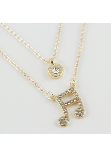 Ds-Derin Nota Figürlü Yeni Sezon Ikili Kolye-Sarı fiyatları