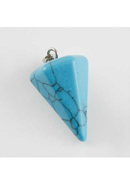 Ds-Derin Firuze Pandül Doğaltaş Kolye Ucu-Mavi