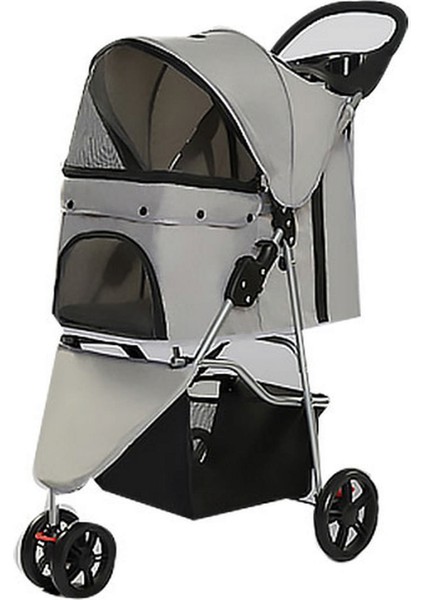 Ds-Derin Eurodog Katlanabilir Köpek Arabası Gri 81X45,5X101CM