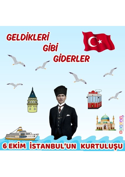 6 Ekim Istanbul'un Kurtuluşu Pano Tasarımı