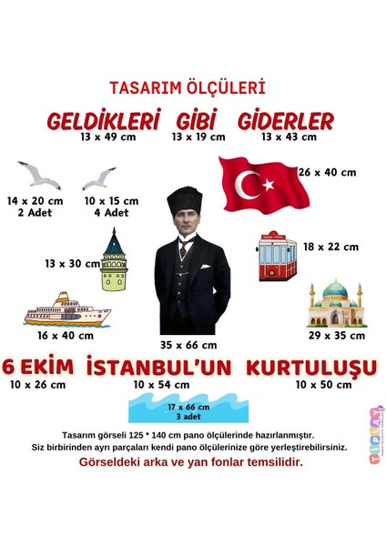 6 Ekim Istanbul'un Kurtuluşu Pano Tasarımı modelleri