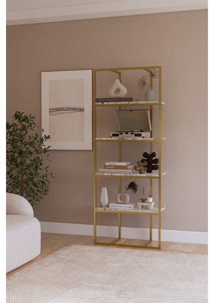 4 Raflı Dekoratif Kitaplık Ev Rafı Ofis Kitaplık Ev Kitaplık fiyatları