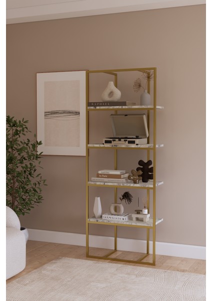 4 Raflı Dekoratif Kitaplık Ev Rafı Ofis Kitaplık Ev Kitaplık modelleri