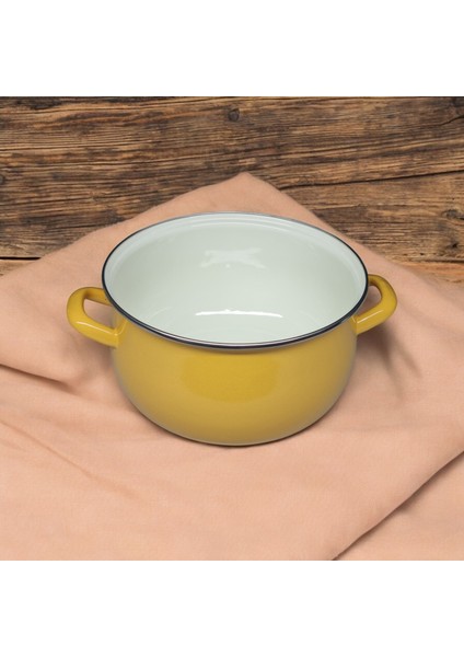 Emaye Yoğurt Tenceresi Bombeli Tencere 24 cm 5 Litre Sarı fiyatları