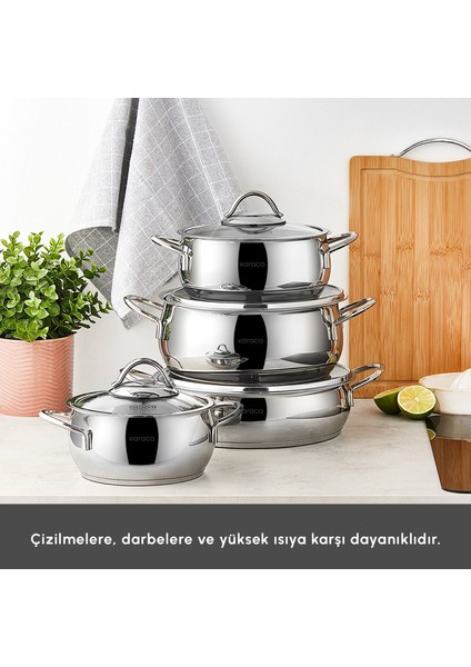 Urla 8 Parça Çelik Tencere Seti fırsatları