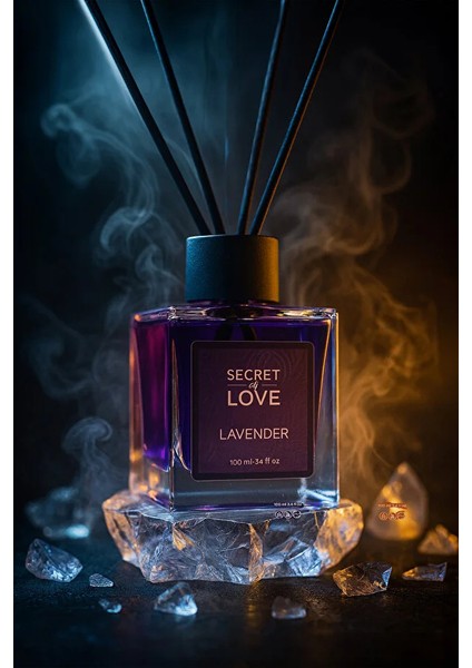 Lavanta Çubuklu Oda Kokusu 100 ml Hafif Lavanta Aromalı Bambu Çubuklarla Kalıcı Etki