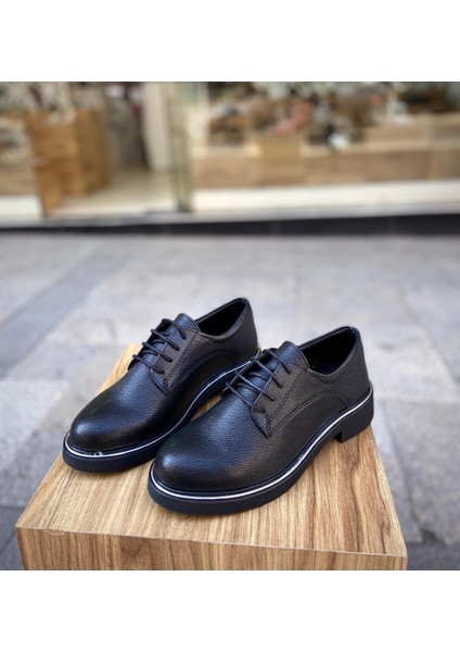 Siyah Kadın Oxford Ayakkabı 0166 fiyatları