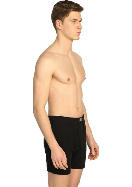 12'li Eko Paket- Iki Renk Erkek Ribana Esnek Yapılı Boxer Külot TER0111 (6 Siyah-6 Gri) fiyatları