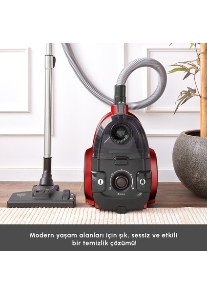 Vantuz High Force Kırmızı Toz Torbasız Elektrikli Süpürge modelleri