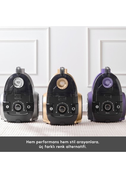 Vantuz High Force Kırmızı Toz Torbasız Elektrikli Süpürge