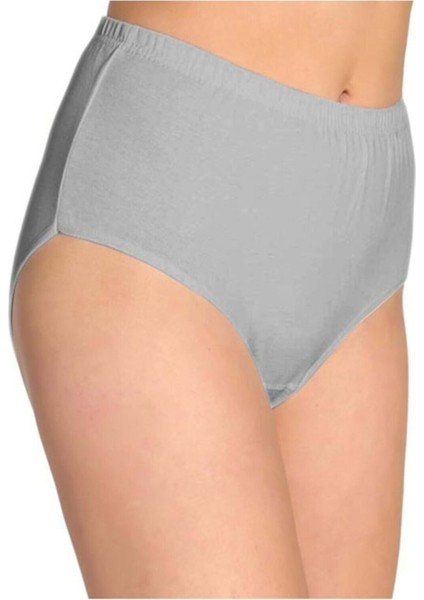 12'li Eko Paket- Iki Renk Kadın Ribana Esnek Yapılı Bato Külot TKD0922 (6 Beyaz-6 Gri) modelleri