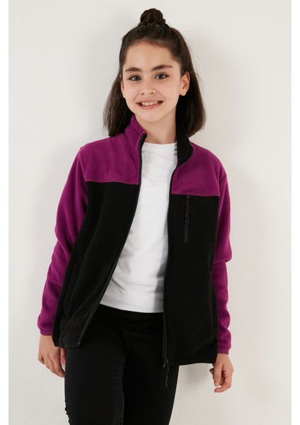 Yumuşak Dokulu Fermuarlı Renk Bloklu Dik Yaka Cepli 2'li Paket Hırka Polar Çocuk POLAR 5905001S2 fiyatları