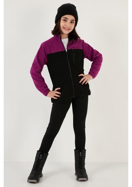 Yumuşak Dokulu Fermuarlı Renk Bloklu Dik Yaka Cepli 2'li Paket Hırka Polar Çocuk POLAR 5905001S2 fırsatları