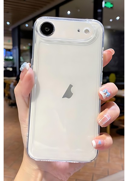 iPhone 17 Air Kılıf Renksiz Şeffaf Kamera Korumalı Yumuşak Darbe Emici Ince Esnek Silikon Kapak