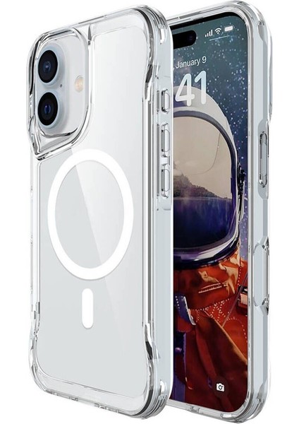 Apple iPhone 16 Kılıf Kamera Çıkıntılı Şeffaf Darbe Emici Magsafe Şarj Destekli Kapak fırsatları