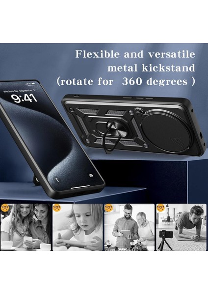 Honor 400 Pro 5g Kılıf Kamera Korumalı Sürgülü Yüzüklü Armor Military Tank Koruyucu Kapak fırsatları