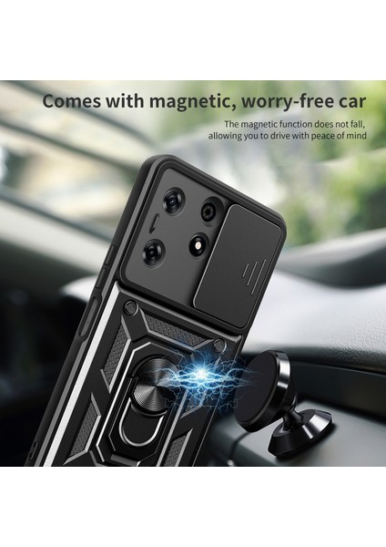 Tecno Spark 10 Pro Kılıf Kamera Korumalı Sürgülü Yüzüklü Armor Military Tank Koruyucu Kapak fiyatları