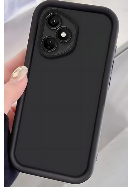 Honor 400 5g Kılıf Kamera Korumalı Yumuşak Dokulu Darbe Emici Siyah Silikon Kapak