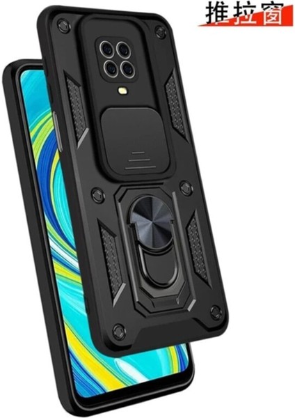 Xiaomi Redmi Note 9 Pro/9s Uyumlu Kılıf Kamera Korumalı Sürgülü Yüzüklü Armor Military Tank Zırh indirimleri