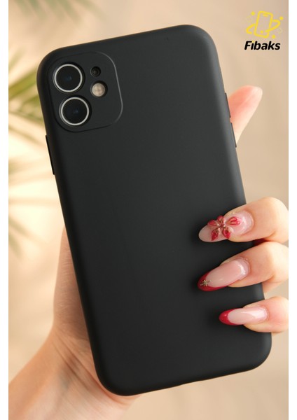 iPhone 11 Kılıf Kadife Lansman Soft Yumuşak Liquid Silikon Kamera Korumalı Mara