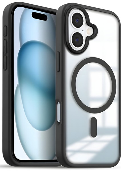 Apple iPhone 16 Uyumlu Kılıf Magsafe Wireless Şarj Özellikli Tam Koruma Renkli Sert Silikon Kapak fiyatları