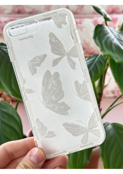 Apple iPhone 7/8 Plus Kılıf Tasarımlı Desenli Kamera Korumalı Şeffaf Kelebek Esnek Yumuşak Silikon Kapak fırsatları