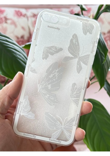 Apple iPhone 7/8 Plus Kılıf Tasarımlı Desenli Kamera Korumalı Şeffaf Kelebek Esnek Yumuşak Silikon Kapak indirimleri