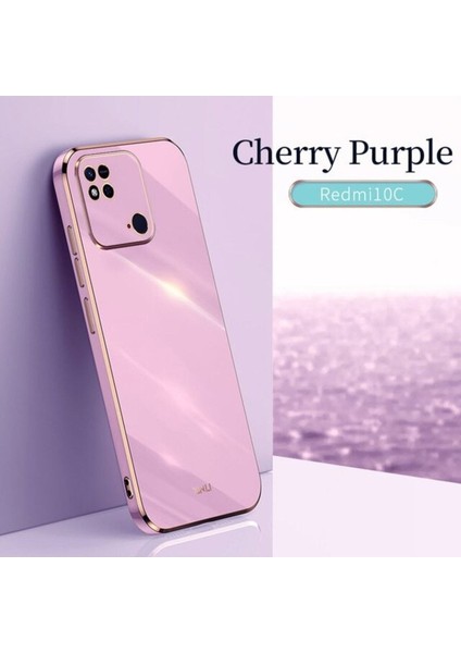 Xiaomi Redmi 10C Kılıf Kamera Korumalı Parlak Kenarlı Altın Işlemeli Kapak fiyatları