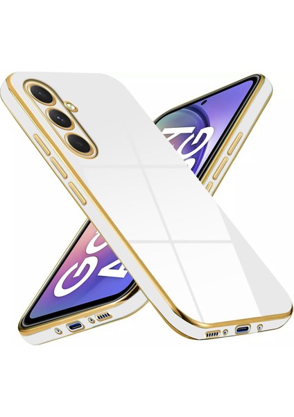 Samsung Galaxy S24 Fe Kılıf Parlak Kenarlı Altın Işlemeli Kamera Korumalı Kapak fiyatları