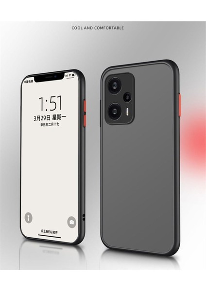 Poco F5 5g Kılıf Mat Parmak Izi Yapmaz Kamera Korumalı Renkli Tuşlu Sert Silikon