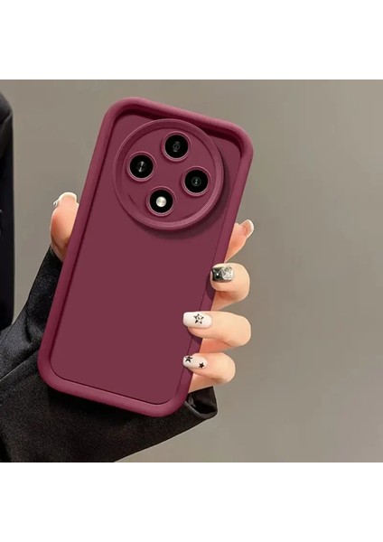 Xiaomi Redmi 14C Uyumlu Kılıf Kamera Korumalı Yumuşak Dokulu Darbe Emici Bordo Silikon Kapak