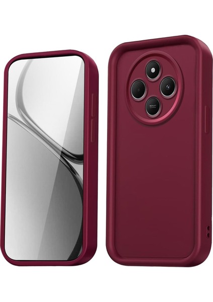 Xiaomi Redmi 14C Uyumlu Kılıf Kamera Korumalı Yumuşak Dokulu Darbe Emici Bordo Silikon Kapak fiyatları