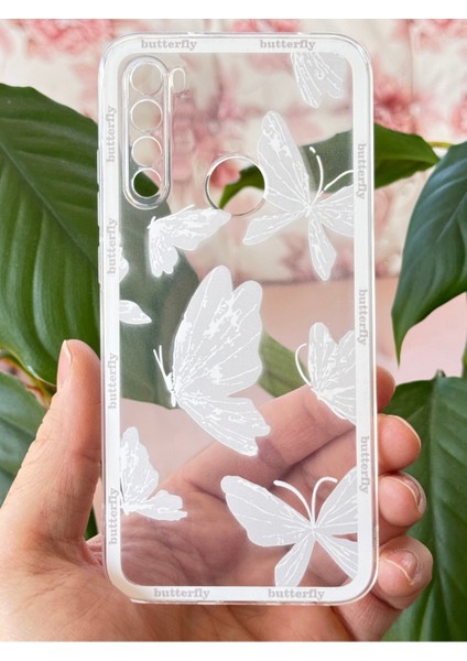 Xiaomi Redmi Note 8 Kılıf Tasarımlı Desenli Kamera Korumalı Şeffaf Kelebek Esnek Yumuşak Silikon Kapak modelleri