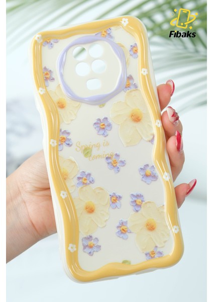 Xiaomi Redmi Note 9s/9 Pro Uyumlu Kılıf Tasarımlı Desenli Kamera Korumalı Papatya Çiçek Renkli Silikon Kap