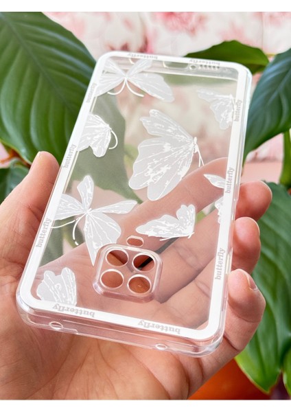 Xiaomi Redmi Note 9s/9 Pro Kılıf Tasarımlı Desenli Kamera Korumalı Şeffaf Kelebek Esnek Yumuşak Silikon Kap
