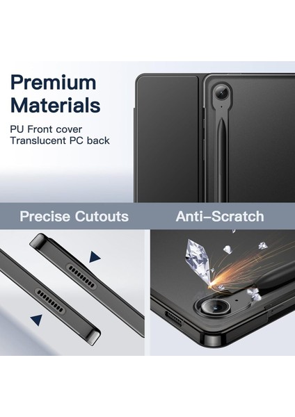 Samsung Galaxy Tab S9 FE/S10 Fe 10.9 Güçlü Manyetik Smart Kapak Devrilmez Standlı Uyku Modlu Tablet Kılıfı modelleri