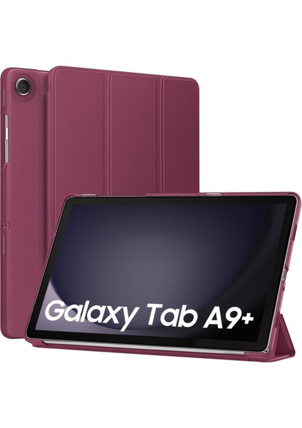 Samsung Galaxy Tab A9 Plus SM-X210 Güçlü Manyetik Smart Kapak Devrilmez Standlı Uyku Modlu Tablet Kılıfı