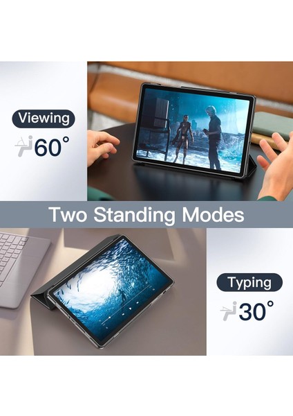 Samsung Galaxy Tab A9 Plus SM-X210 Güçlü Manyetik Smart Kapak Devrilmez Standlı Uyku Modlu Tablet Kılıfı