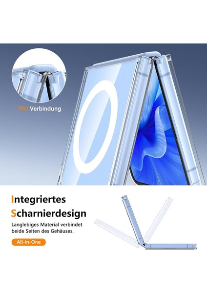 Samsung Galaxy Z Flip 7 Kılıf Magsafe Wireless Kablosuz Şarj Destekli Sert Şeffaf Darbe Emici Kapak indirimleri