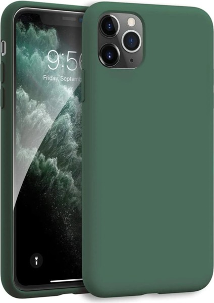 iPhone 12 Pro Kılıf Kadife Lansman Soft Yumuşak Liquid Silikon Kamera Korumalı Mara