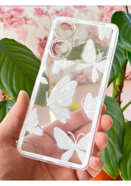 Realme C55 Uyumlu Kılıf Tasarımlı Desenli Kamera Korumalı Şeffaf Kelebek Esnek Yumuşak Silikon Kapak modelleri