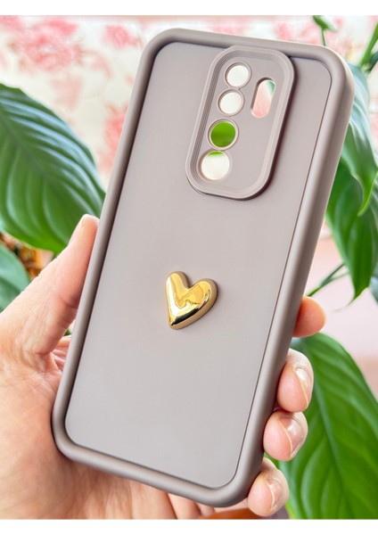 Xiaomi Redmi Note 8 Pro Kılıf 3D Kalp Tasarımlı Kahverengi Desenli Yumuşak Kamera Korumalı Kapak indirimleri