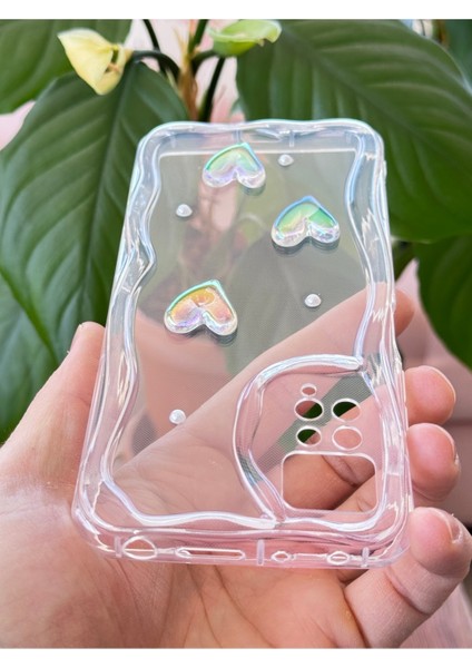 Xiaomi Redmi Note 11 Pro/12 Pro 4g Kılıf 3D Kalpli Inci Tasarımlı Desenli Kamera Korumalı Silikon Kapak