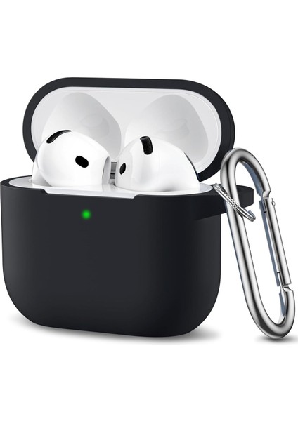 Airpods 4. Nesil 2024 Uyumlu Kulaklık Kılıfı Askı Aparatlı Yumuşak Silikon Koruyucu Kılıf