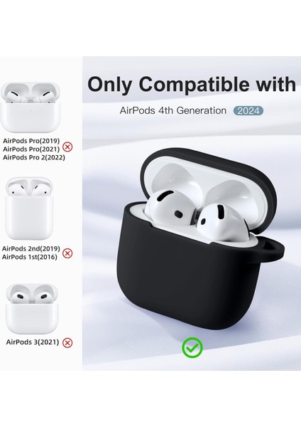 Airpods 4. Nesil 2024 Uyumlu Kulaklık Kılıfı Askı Aparatlı Yumuşak Silikon Koruyucu Kılıf fiyatları