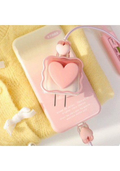 18W/20W Uyumlu Kalp Desenli Şarj Aleti Koruyucu Kılıf Şarj Kablo Örme Aparatlı Koruyucu Toparlayıcı fırsatları