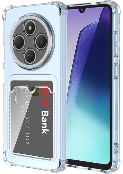 Xiaomi Redmi 14C Kılıf Kamera Koruma ve Köşe Korumalı Arkası Kartlıklı Cüzdanlı Darbe Emici Kapak